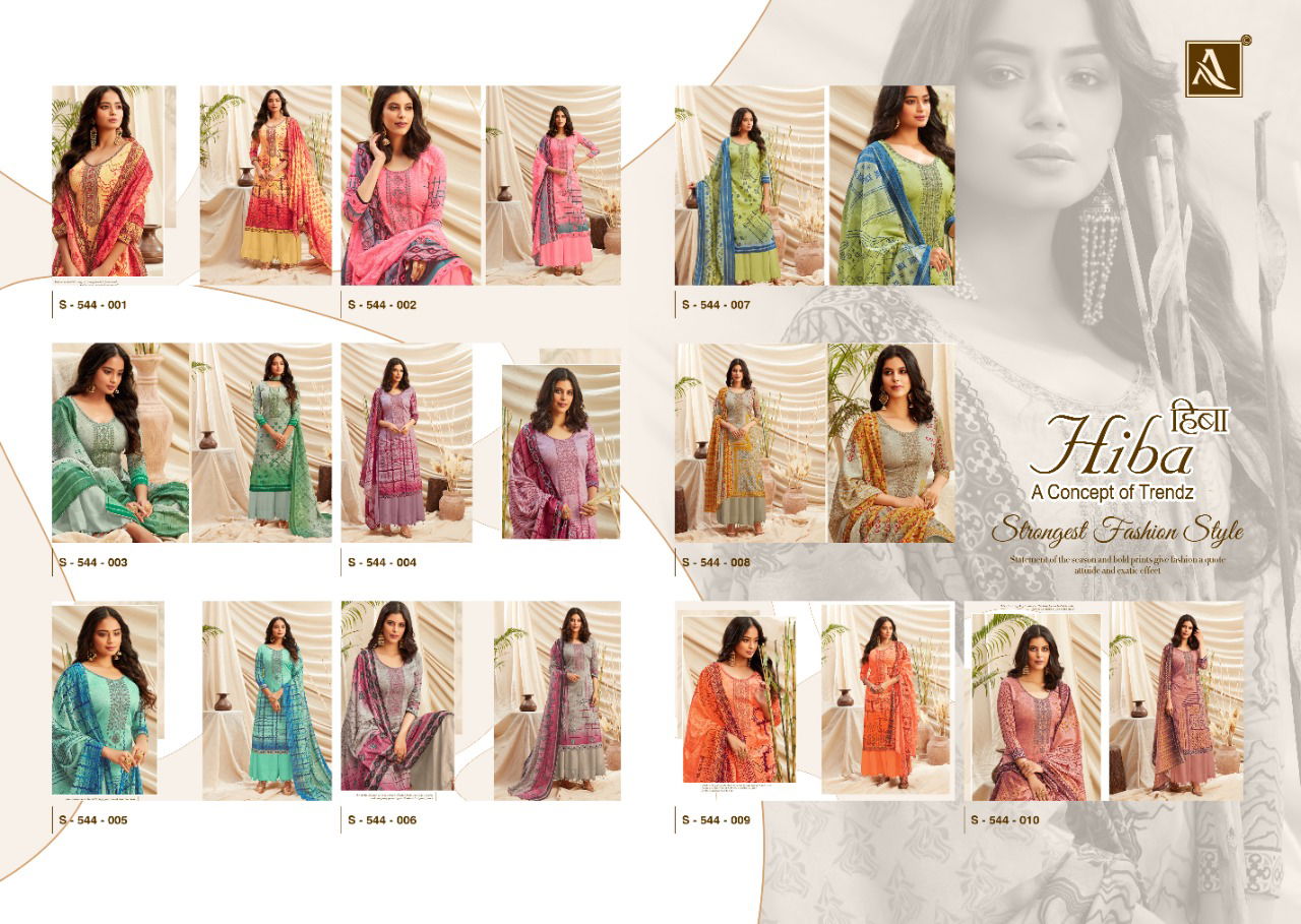 Alok Hiba Fancy Casual Wear Pure Jam Digital Style Print with Fancy Thread Embroidery and Swarovski Diamond Work Designer Dress Material

